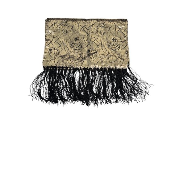 Oscar De La Renta Metallic  Fringe Scarf - Picture 7 of 7